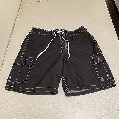 Merona Swim Trunks Men XL Poly Mesh Lined Swimsuit Bottom 3 Pocket Shorts 9  • $5