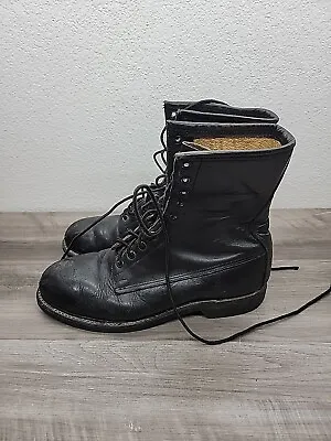 Vintage Cove Shoe Co 1982 Combat Boots Steel Toe Military Men's Size 9 Black • $44.87