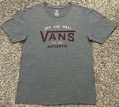 VANS Authentic Official Off The Wall Est. 1966 Men's Gray T-Shirt L • $19.99