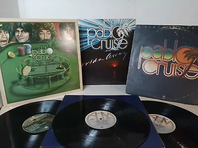 Lot 3 Rock 70s Vinyl PABLO CRUISE LP WORLDS AWAY A PLACE IN THE SUN Part Of Game • $15