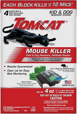Tomcat Mouse Killer Child & Dog Resistant Refillable Station For Indoor&Outdoor • $16.39