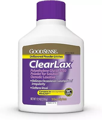 1 -  POLYETHYLENE GLYCOL 3350 LAXATIVE Miralax 17.9oz • $13.99