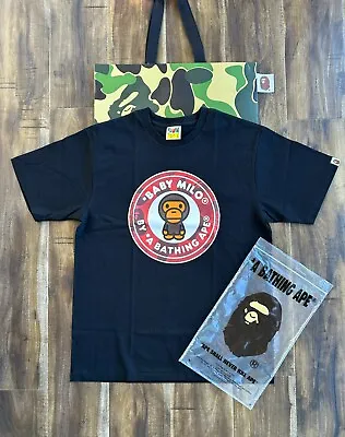 Bape  A Bathing Ape  Black Baby Milo Log T-Shirt • $150