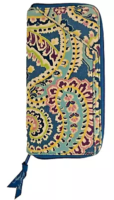 Vera Bradley Capri Blue Travel Organizer/ Passport /Wallet 10  X 5  • $19.95