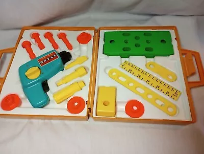 1977 Fisher Price Tool Kit Vintage Kids Play Set #924 Wind Up Drill • $9.99