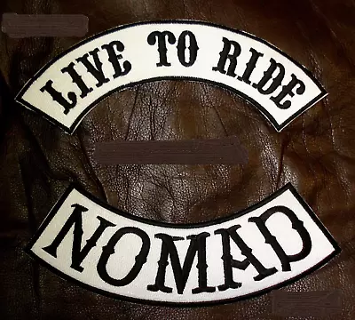 Live To Ride Nomad Rocker Patches Set For Biker Vest TR237-BR344 • $19.51