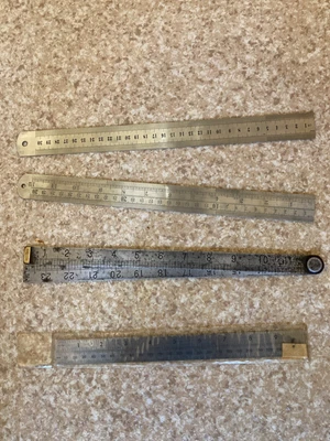 $12.53 • Buy 4 Steel Rules. 2 Rabone + 2