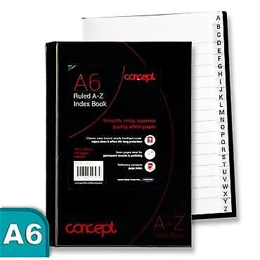 Concept Index Book - A6 A5 Or A4 - 160 Page - Fast Free UK Post • £5.49