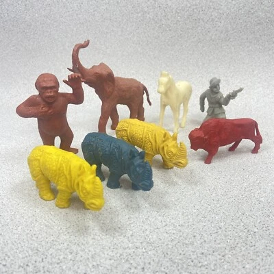 $19.99 • Buy Vintage Plastic Cereal Premium Toys Prehistoric Animals Horse Rhinoceros