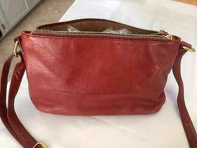Red Leather Osgoode Marley  Adjustable Shoulder Bag With RFID Pocket • $15