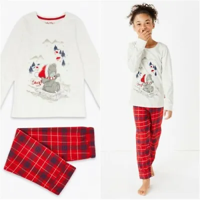 £13.99 • Buy   BNWT M&S Kid's Tatty Teddy Checked Christmas Pyjama Set Age 9-10      (ST51)
