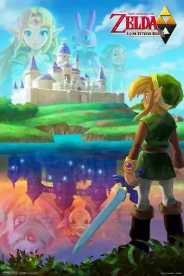 $16.98 • Buy Zelda A Link Between Worlds Video Game Gaming Laminated Poster 24x36