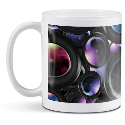 White Ceramic Mug - Photography Camera Lens Collage #24005 • £8.99