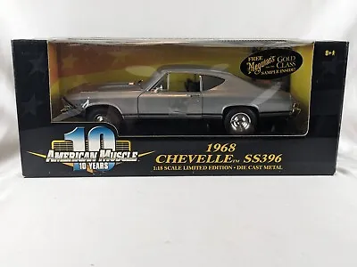 American Muscle 1968 Chevrolet Chevelle SS396 Silver 1:18 Scale NIB • $68.20