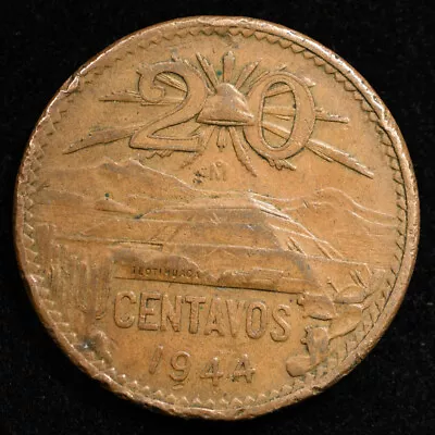 Mexico 20 Centavos 1944 Coin Inv#D280 • $2.14