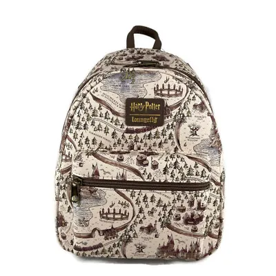 Loungefly Harry Potter Mini Backpack Bag Hogwarts School Grounds Map Wizarding • $84.97