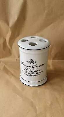 French Ceramic Bathroom Toothbrush Cup Holder L. VILAIN • £5.99