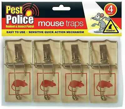 £2.80 • Buy 4x Traditional Mouse Traps Mice Trap Rodent Traps Reusable Wooden & Durable Pest
