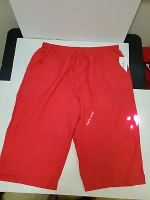 $9.94 • Buy Swimsuits For All Women's Bright Coral Pink Cover Up Crop Pants Sz 24 NWT 