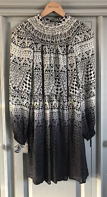 £65 • Buy Mint Velvet Gorgeous Dip Dye Smock Detail Mini Dress Size 8 WORN ONCE