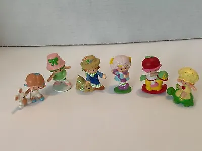 6 Vintage Strawberry Shortcake Miniature Collectible Figures In Good Condition • $25