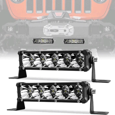 2x 7  Inch 100W LED Work Light Bar Slim Spot Driving Reverse Fog Lamp Offroad AU • $32.10