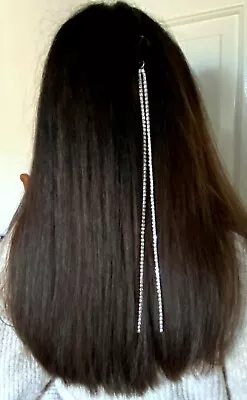 £3.99 • Buy Crystal Hair Extensions Hair Chains Yarn Wig Chain Clip Ponytail Tassel Hairpin