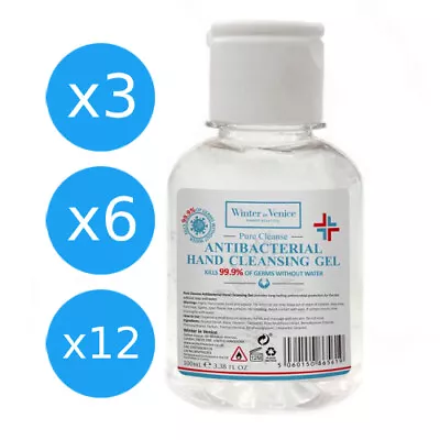 Hand Sanitiser Antibacterial Gel - Winter In Venice - 70% Alcohol - 100ml • £4