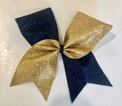 Cheerleading Dance Gym Glitter Hair Bow 27 Colours Free Name Printed • £10