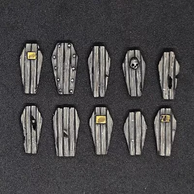 Coffin Shields X10 Small/medium For Warhammer Undead Vampire AoS  - Sets Of 10 • £4.99