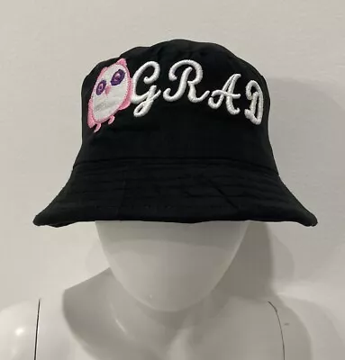 Juncture Kid’s Black Reversible Embroidered Grad Owl Graduation Bucket Hat NWT • $15
