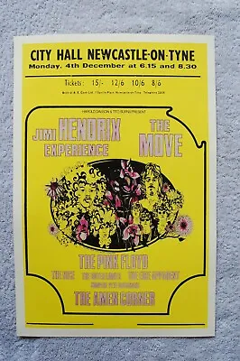 $4 • Buy Jimi Hendrix With Pink Floyd And The Move Concert Tour Poster 1967 New Castle__