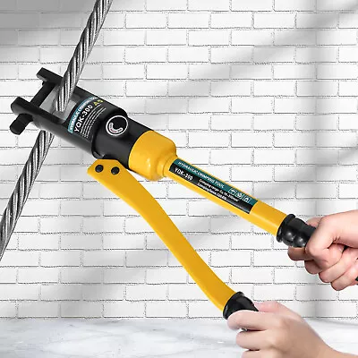 Steel Wire Rope Wire Balustrade Crimper  12T Hydraulic Crimping Tool W/11 Dies • $55.10