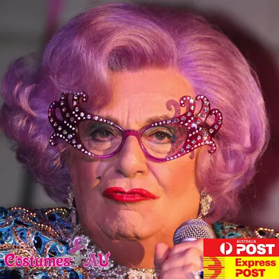 Dame Edna Everage Aussie Fancy Costume Party Wig + Glasses Drag Queen Celebrity • £11.77