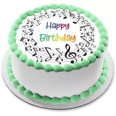 Music Notes Cake Topper Muffin Cupcake Party Decoration Edible Birthday Guitar • $7.54