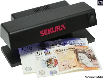 Sekura UV Note Money Checker Counterfeit Fake Forgery Banknote Detector Cash VAT • £14.95