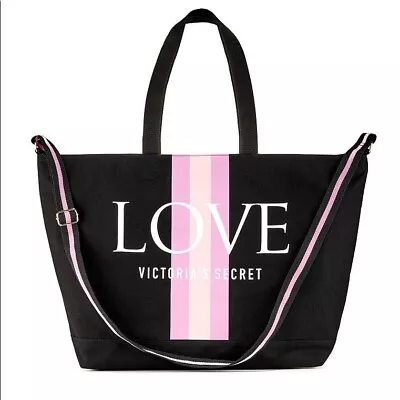 Victoria Secret Love Weekender Tote Bag Duffle Purse NEW • $25