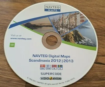 Norway Sweden Denmark Maps - Vdo Dayton Supercode Navigation Navteq Sat Nav Disc • £8.09