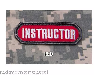 Milspec Monkey MSM Morale Patch Nylon - INSTRUCTOR Tab - RED WHITE Pattern - NEW • $7.49