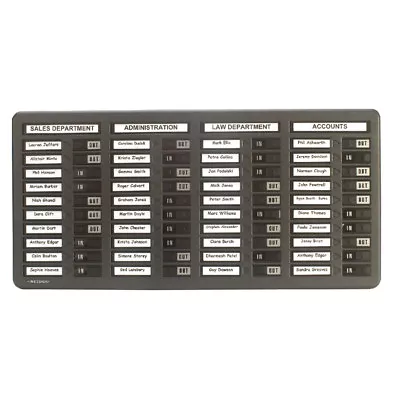 £122.74 • Buy Indesign In/Out Board 40 Names Grey WPIT40I
