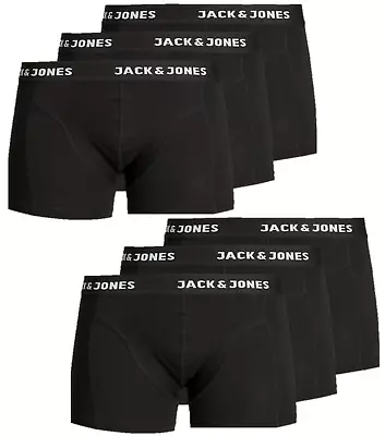 Jack & Jones Underwear Mens 3 Pack Trunks Briefs Underwear Black • £9.99