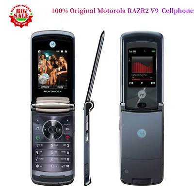 Unlocked Original Motorola RAZR2 V9 GSM 2MP Camera Bluetooth Java Cellphone Flip • $85