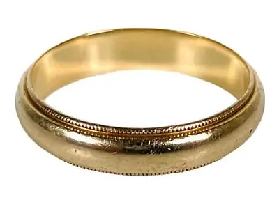 Estate Vintage 14K Gold Mens Wedding Engagement Band Ring Size 11 • $244.75