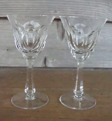 Echt Bleikristall Flared Crystal Wine Glass Stems 6 3/8  X 3 3/8  SET OF 2 • $24