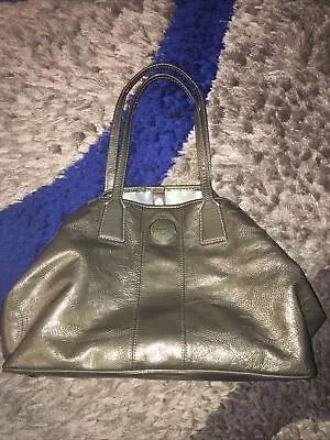 Coach Shoulder Bag E1182-f15658 Silver Cowhide Leather Grey In Nice Condition • $29
