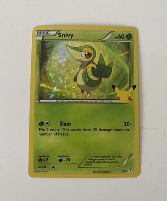 $3 • Buy Snivy 5/25 Holo Pokemon 25th Anniversary Stamped McDonalds Promo Card