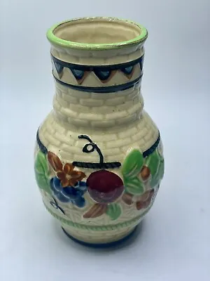 Moriyama-style Japanese Vase Hand Painted Flower Ceramic Pottery Vessel 6  T • $900