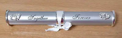 Silverplated Wedding/Marriage Certificate Holder  Together Forever  SK032 AA 06 • £24.99