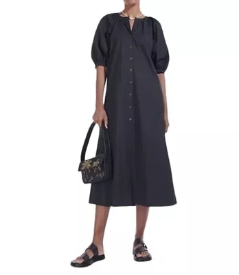 $84.99 • Buy Staud Black Vincent Shirt Midi Dress Sz L