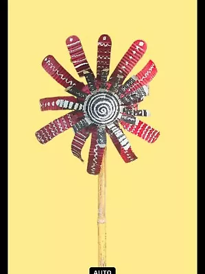 All Recycled Metal Flower Home Garden Stake Yard Art Lawn Ornament 15” Wide • $49.99